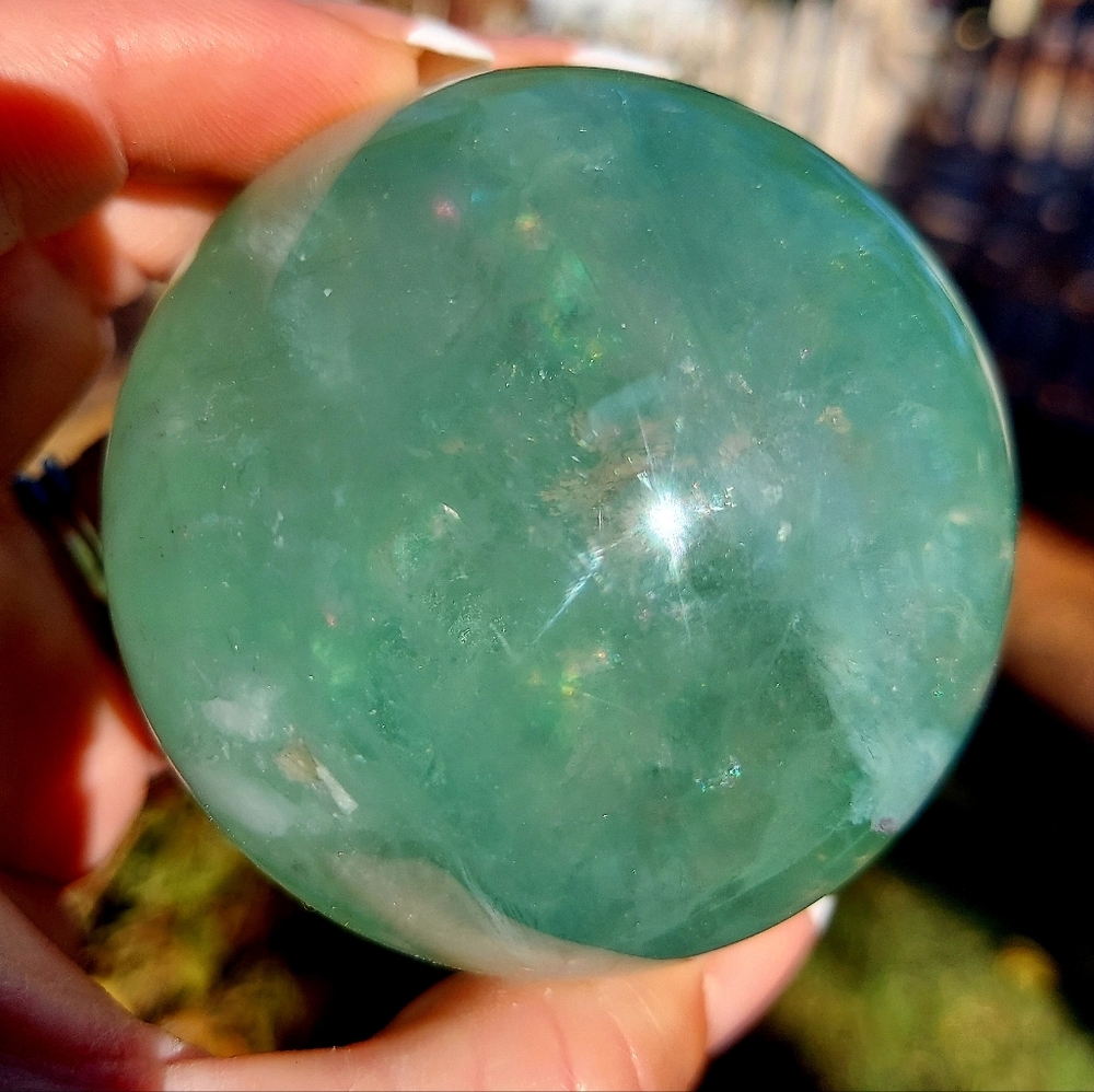 Rainbow Fluorite Sphere